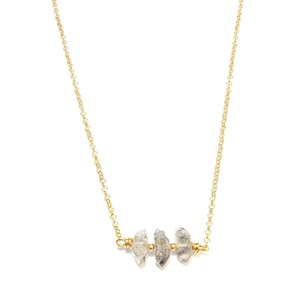 Collier quartz diamant