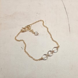 Bracelet cristal de roche et argent 925