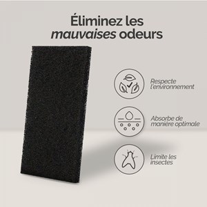 Filtres à charbon actif pour composteur