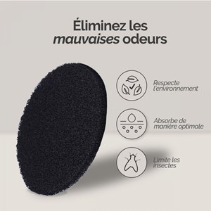 Filtres à charbon actif pour composteur
