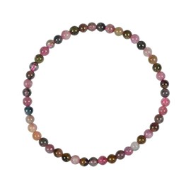 Bracelet 4 mm en tourmaline multicolore