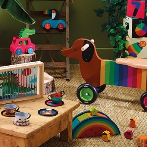 Porteur chien multicolore