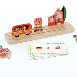 Jeu de logique en bois la ville