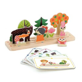 Jeu de logique en bois la forêt
