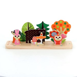 Jeu de logique en bois la forêt