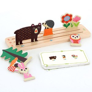 Jeu de logique en bois la forêt