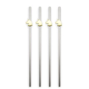 Pailles licorne - lot de 4
