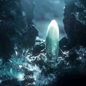 Écho, sextoy cristal d'émeraude