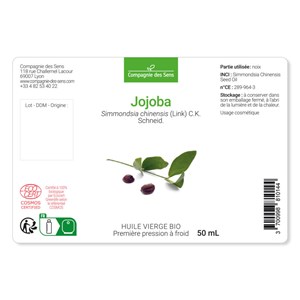 Huile de jojoba bio - 100ml - fraîcheur garantie oxycert® - vierge & de 1?? pres