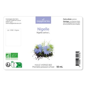 Huile de nigelle bio - 50ml - fraîcheur garantie oxycert® - vierge & de 1?? pres