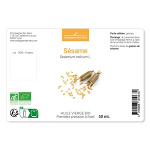 Sésame - huile végétale bio 50ml