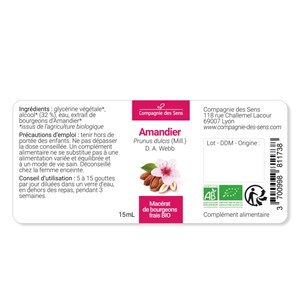Amandier bio - 30ml (prunus dulcis) – macérat concentré de bourgeons frais 30