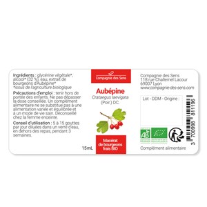 Aubépine bio - 30ml (crataegus laevigata) – macérat concentré de bourgeons frais 30