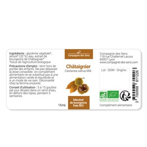 Châtaignier - macérat de bourgeons 30ml 30