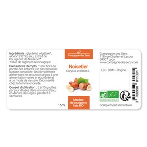 Noisetier bio - 30ml (corylus avellana) – macérat concentré de bourgeons frais 30