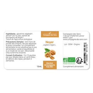 Noyer - macérat de bourgeons bio 15ml 15