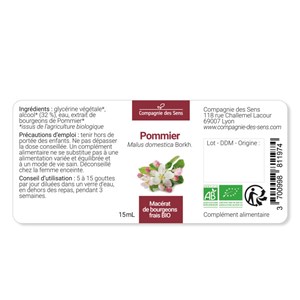 Pommier - macérat bourgeons bio 30ml 30