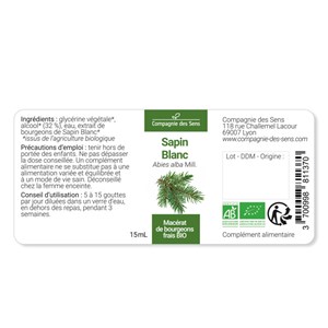 Sapin blanc macérat bourgeons bio 15ml 15