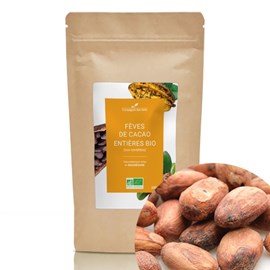 Fèves de cacao bio - 200g (entières, non torréfiées) - riche en antioxydants