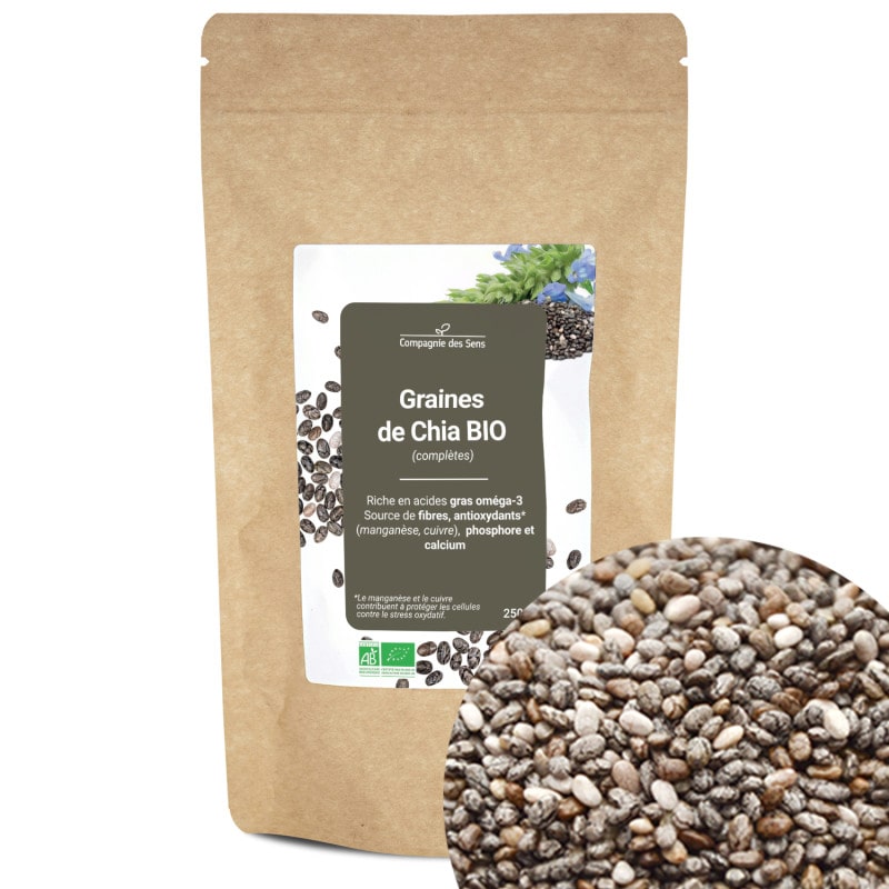 Graines de Chia Bio - 500 g - NATUR GREEN - Natureo Shop