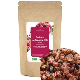 Graines de grenade bio - 100g (séchées) - source de fibres et antioxydants