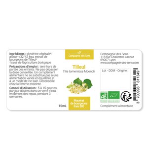 Tilleul bio - 15ml (tilia tomentosa) – macérat concentré de bourgeons frais 15