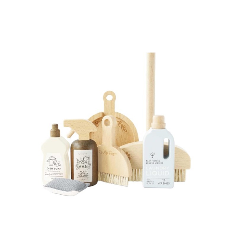 Set de ménage imitation en bois