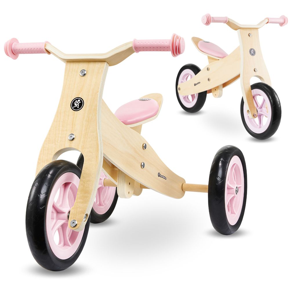 Draisienne enfant bois ou roues rose