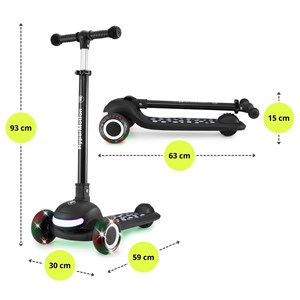 Trottinette enfant draisienne roues led