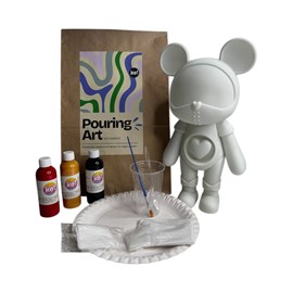 Kit diy pouring art  ourson coeur–