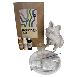 Kit diy pouring art buldogue – crée