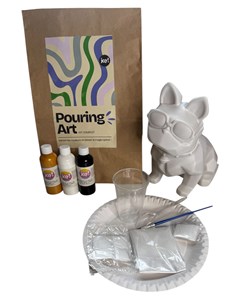Kit diy pouring art buldogue – crée