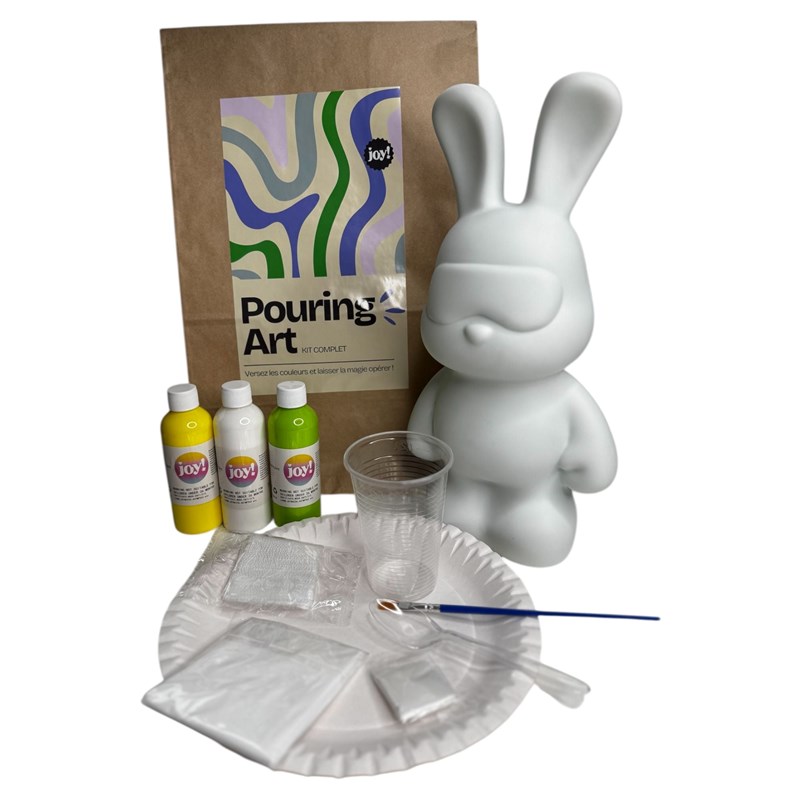Kit fluid painting lapin 33cm - ver