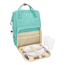 Sac à dos pique-nique turquoise 2p