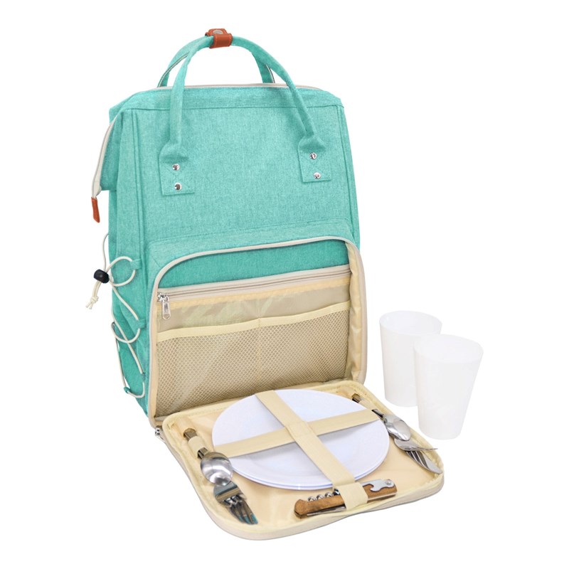 Sac à dos pique-nique turquoise 2p