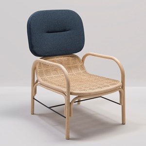 Fauteuil en rotin et cannage