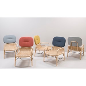 Fauteuil en rotin et cannage