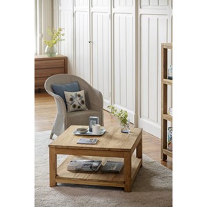 Table basse teck recyclé 80x80