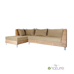 Canapé d'angle mousse tissu bio gauche