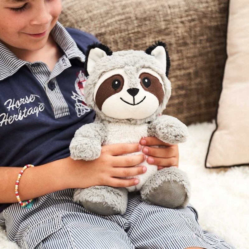 Peluche bouillotte raton laveur