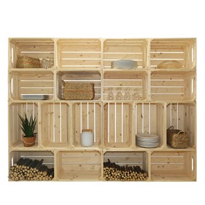 Bibliothèque en bois modulable 18 niches