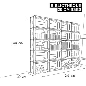Bibliothèque en bois simple et pratique