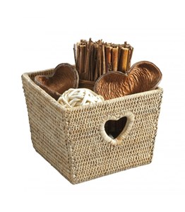 Corbeille carrée cœur tess petit modèle