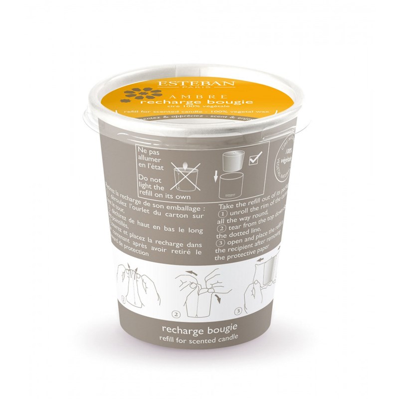 Esteban - Recharge pour bougie 180g ambre