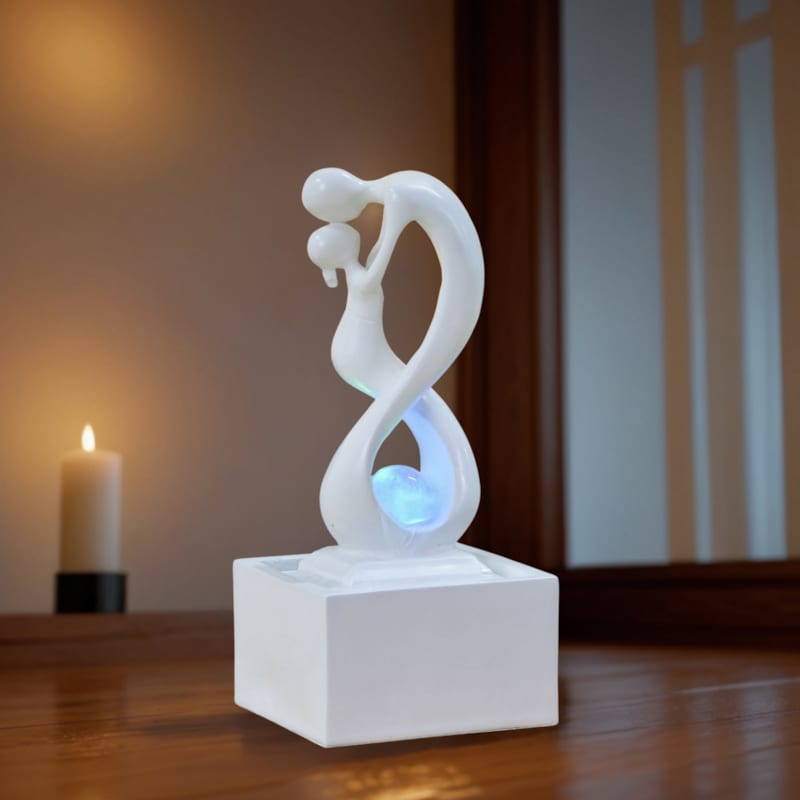 Fontaine d'intérieur moderne amor blanc (Zen Light) - Image 1
