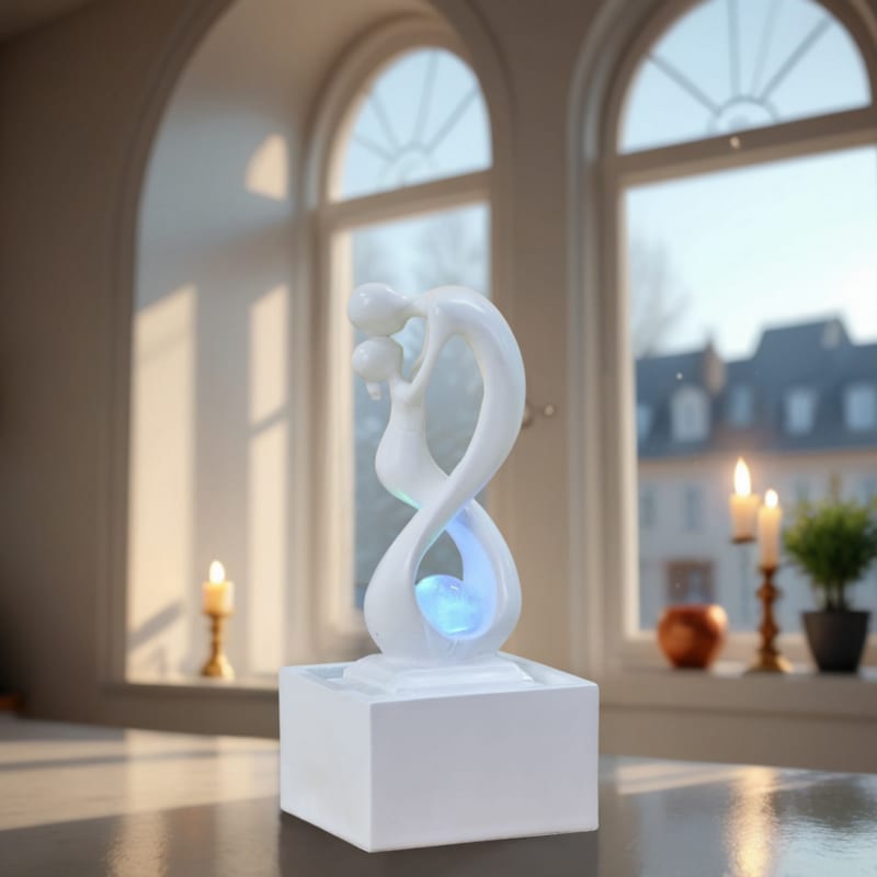 Fontaine d'intérieur moderne amor blanc (Zen Light) - Image 2