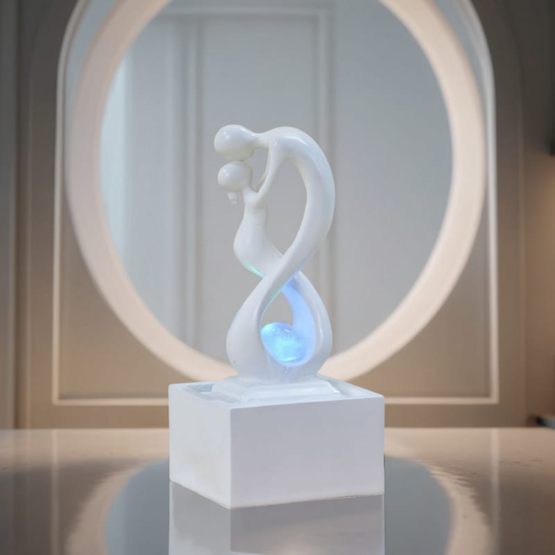 Fontaine d'intérieur moderne amor blanc (Zen Light) - Image 3