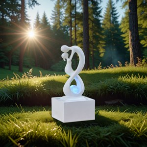 Fontaine d'intérieur moderne amor blanc