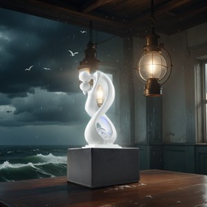 Fontaine moderne amor noir et blanc