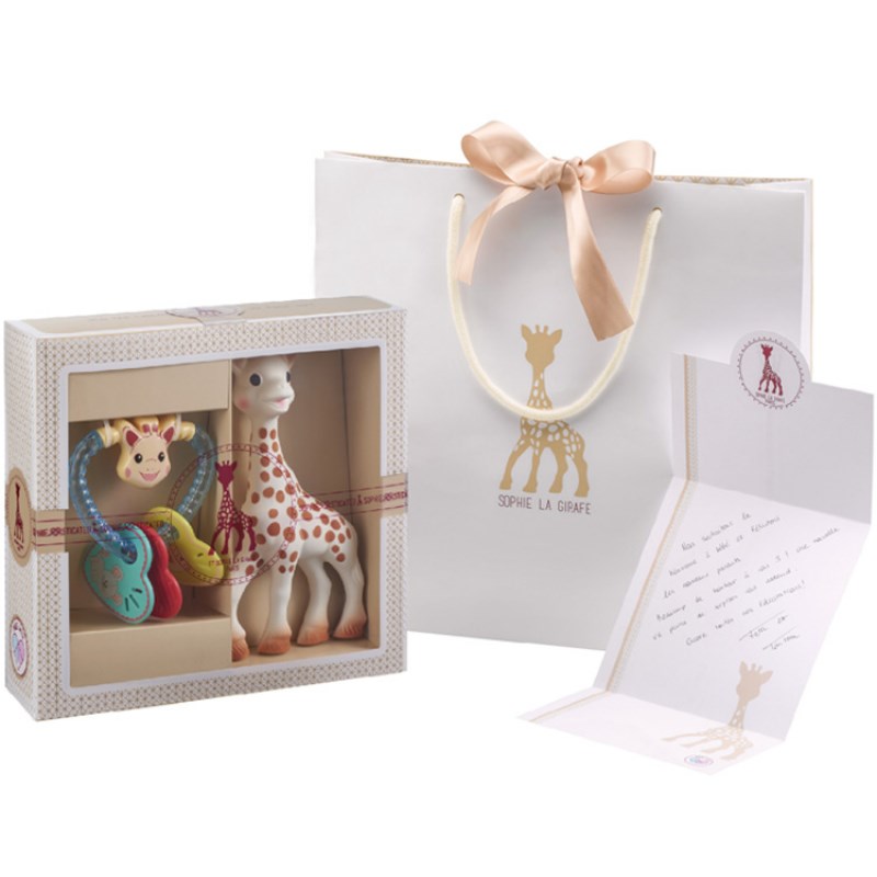 Coffret cadeau hochet coeur sophie la girafe sophiesticated